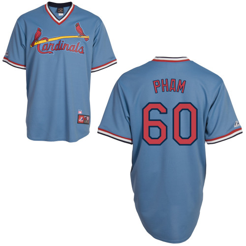 Tommy Pham #60 MLB Jersey-St Louis Cardinals Men's Authentic Blue Road Cooperstown Baseball Jersey